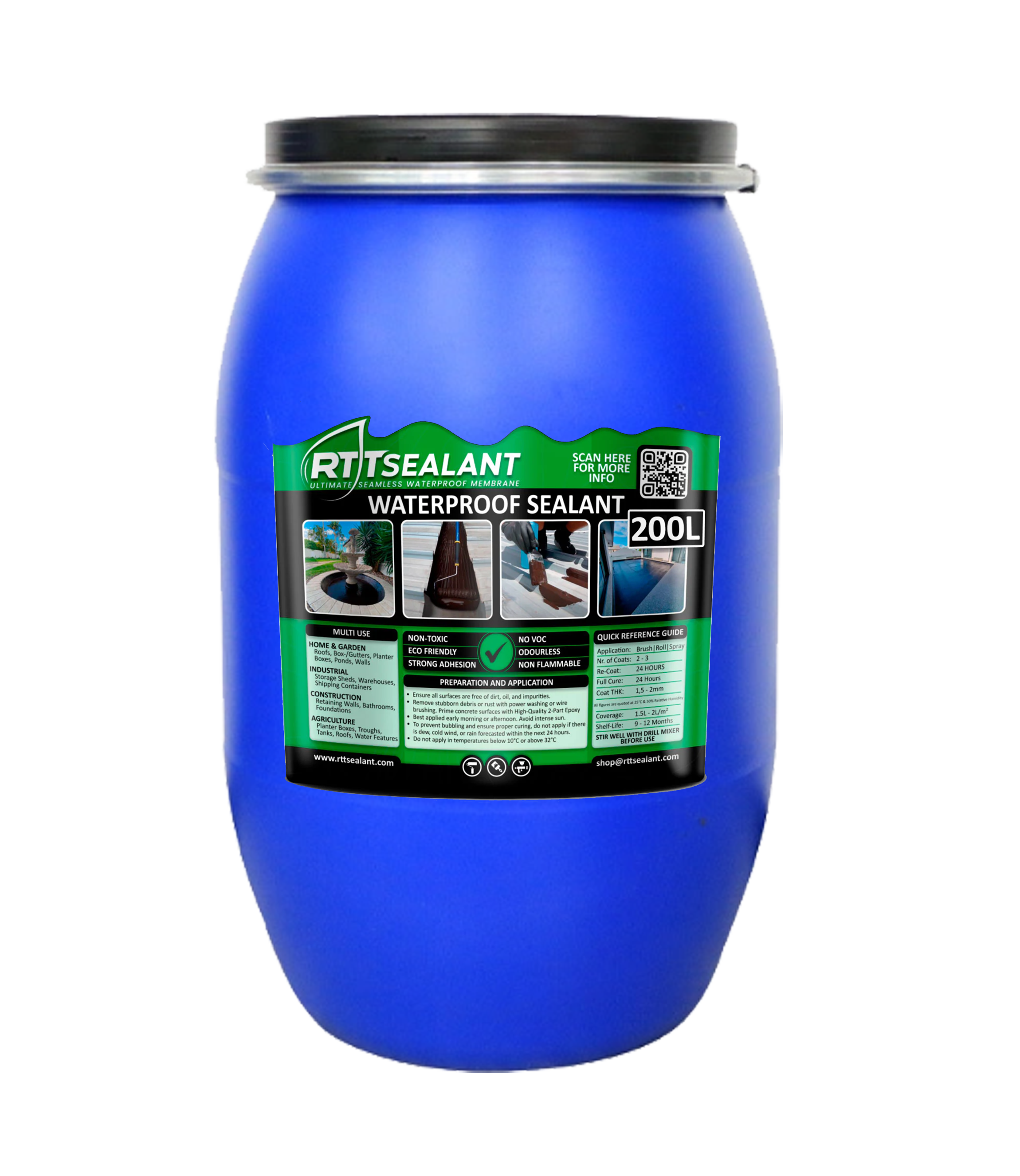 Waterproof Sealant | Original Liquid Rubber DIY - Seal leaks quick & easy for Roofs Tanks Ponds Fencing & Walls