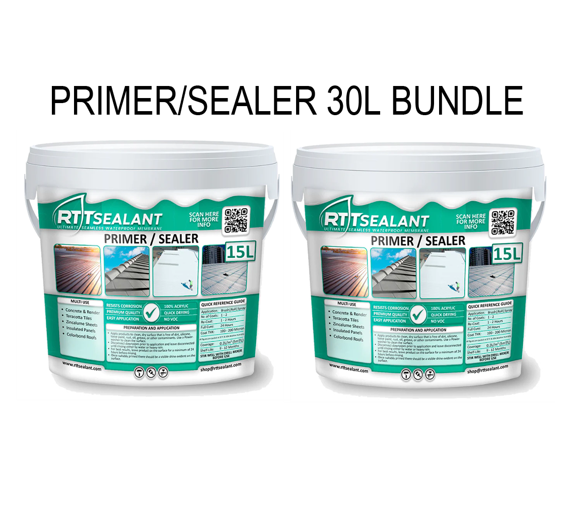 RTT Primer/Sealer for enhanced adhesion on metal roofs and concrete surfaces. Ideal for commercial roofing maintenance.