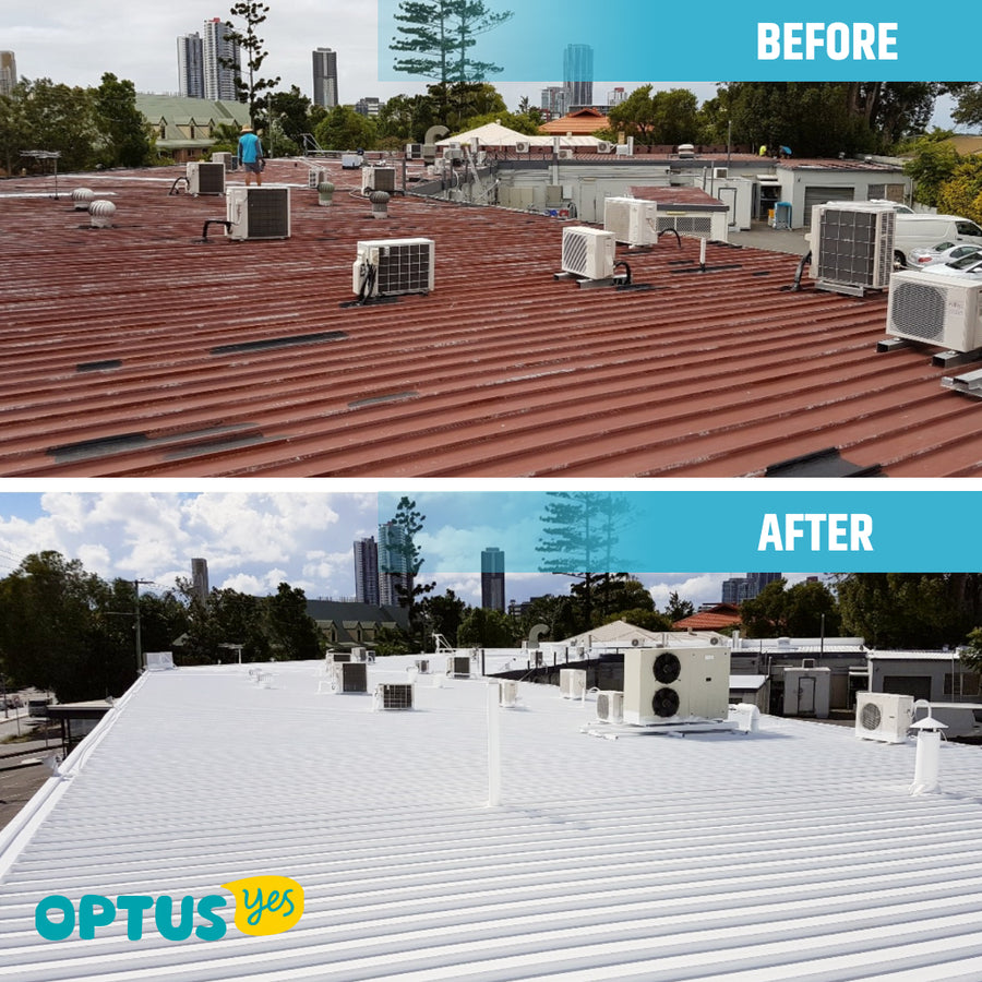 Optus commercial roof — NetZero coating project