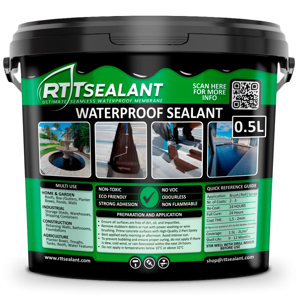 0.5L Bucket of RTTSealant Liquid Rubber Waterproof Sealant