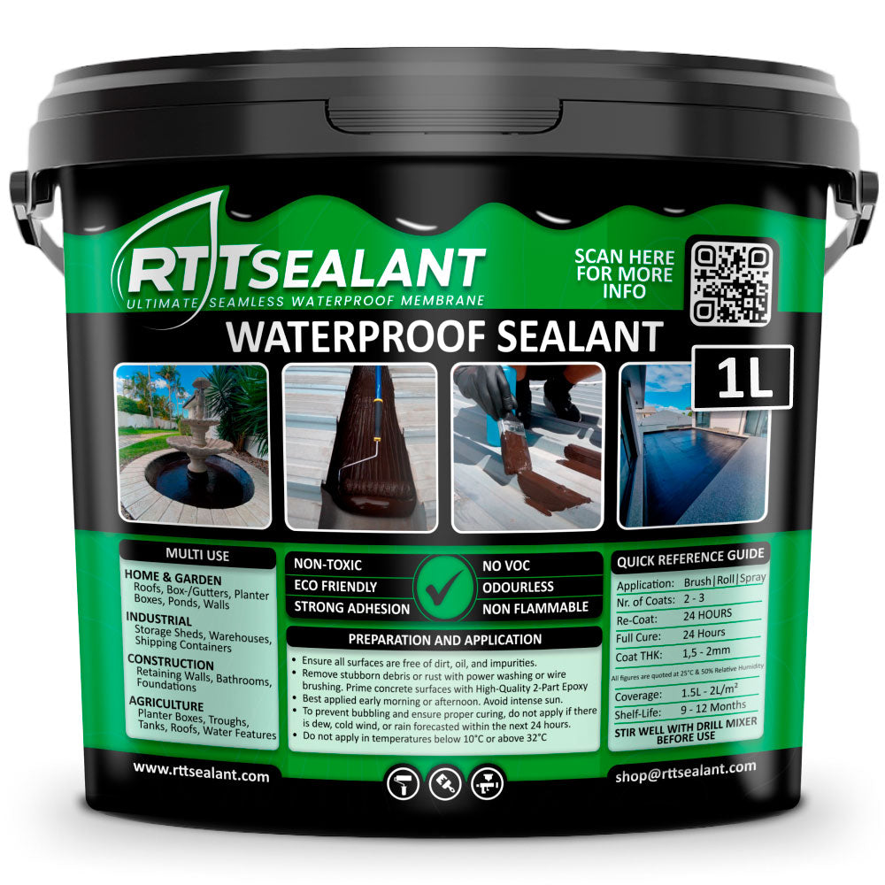 1L Bucket of RTTSealant Liquid Rubber Waterproof Sealant